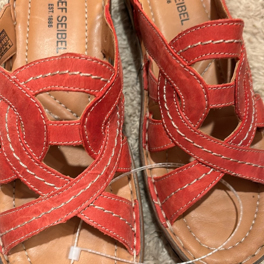 NWT JOSEF SEIBEL SANDALS 40 9 shoes red - Picture 10 of 10